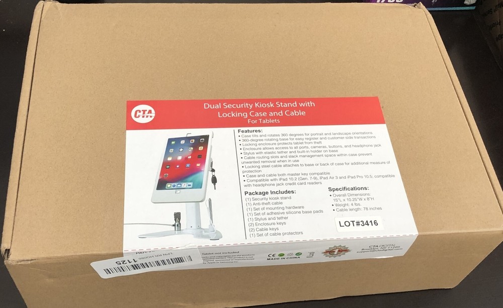 CTA DIGITAL PAD  TA Digital Dual Security Kiosk Stand with Locking Case Tablets