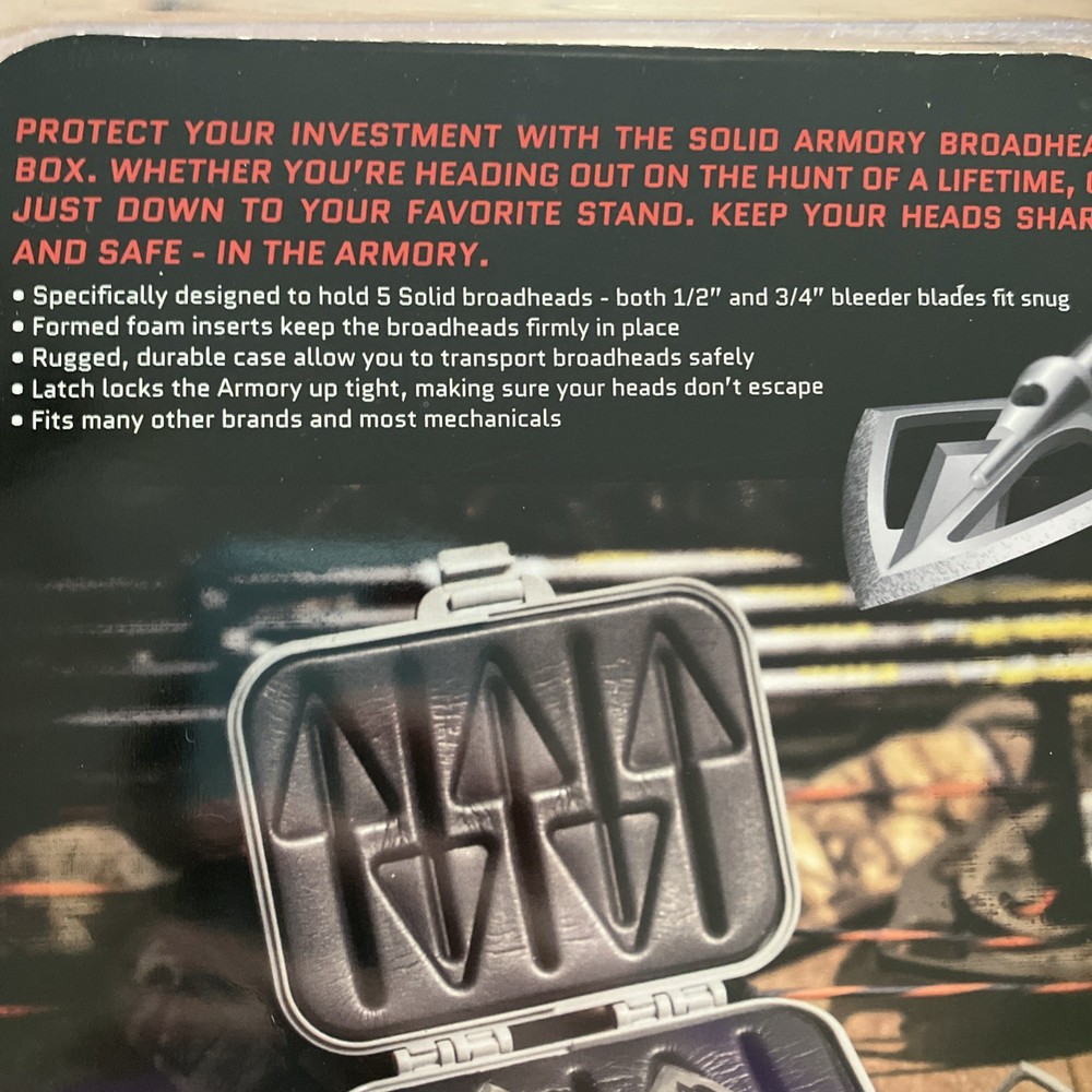 New Solid Broadhead Company Broadhead Box 200 Grain 4” Blades-2 Pack Turkey DCap