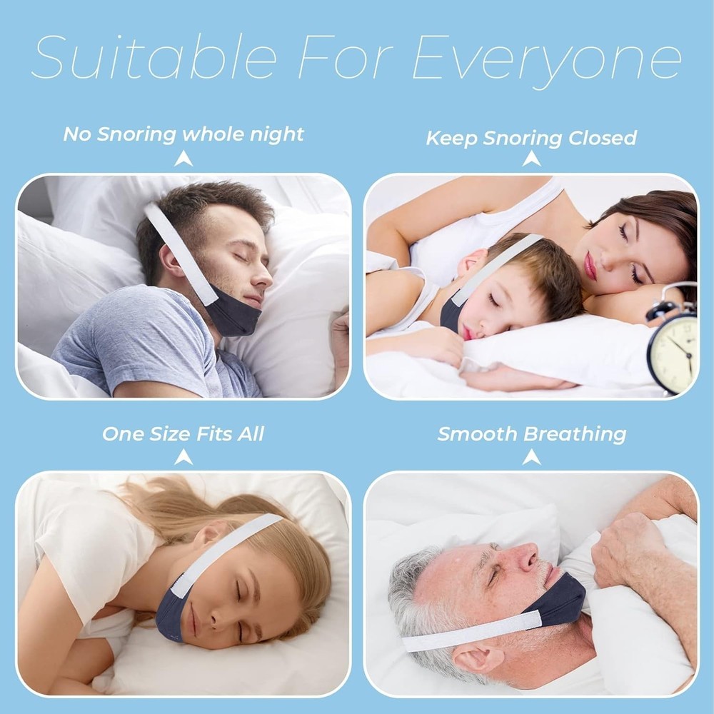 Adjustable Chin Strap for ResMed: Breathable Anti-Snoring Solution 2 Pack