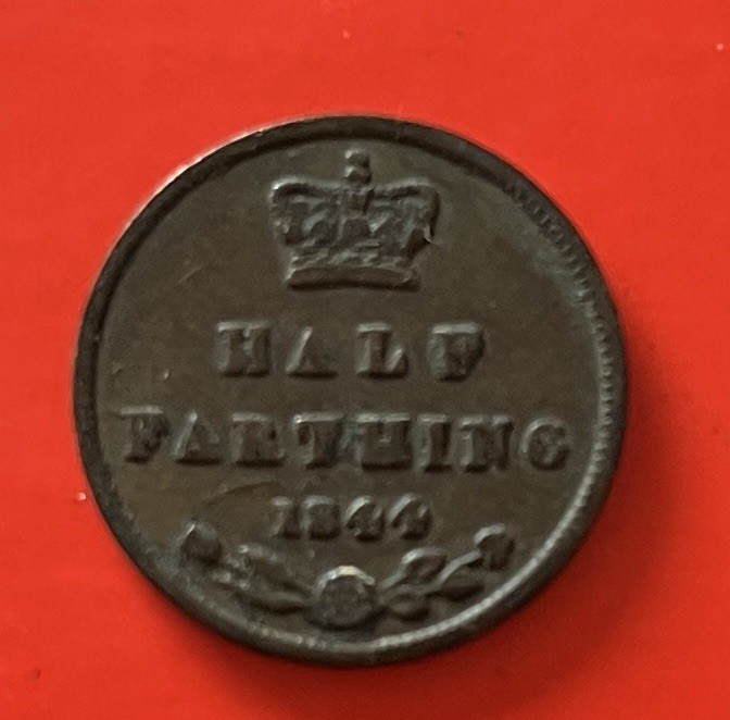 1844 Great Britain Half Farthing coin