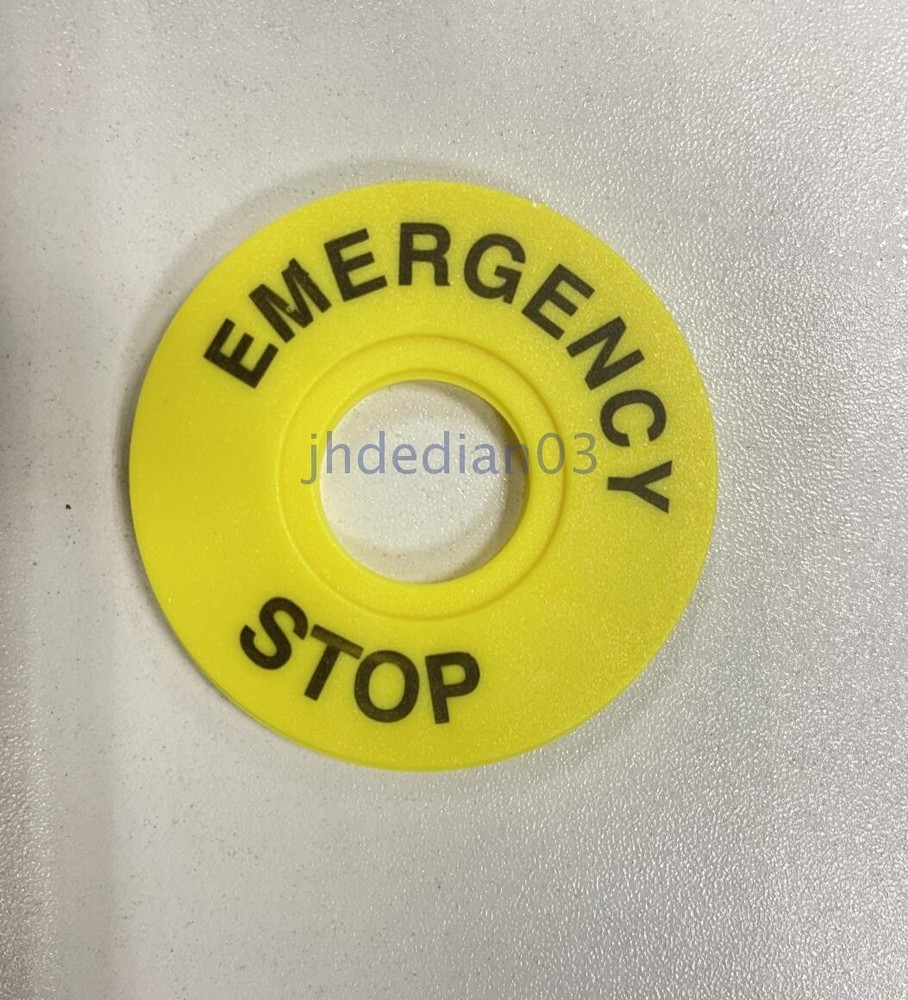 Emergency stop button switch 22mm label frame warning ring mark STOP 60mm 10PCS