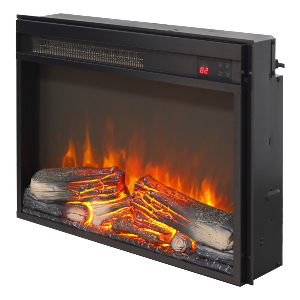 23'' Electric Fireplace Insert, Heater, Remote Control, Overheating Protection