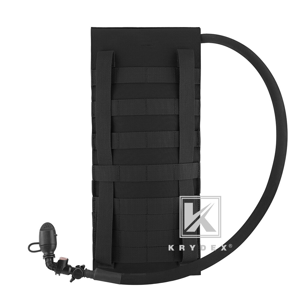 KRYDEX Tactical Hydration Carrier Pack MOLLE Pack Modular 3L Water Bladder Black