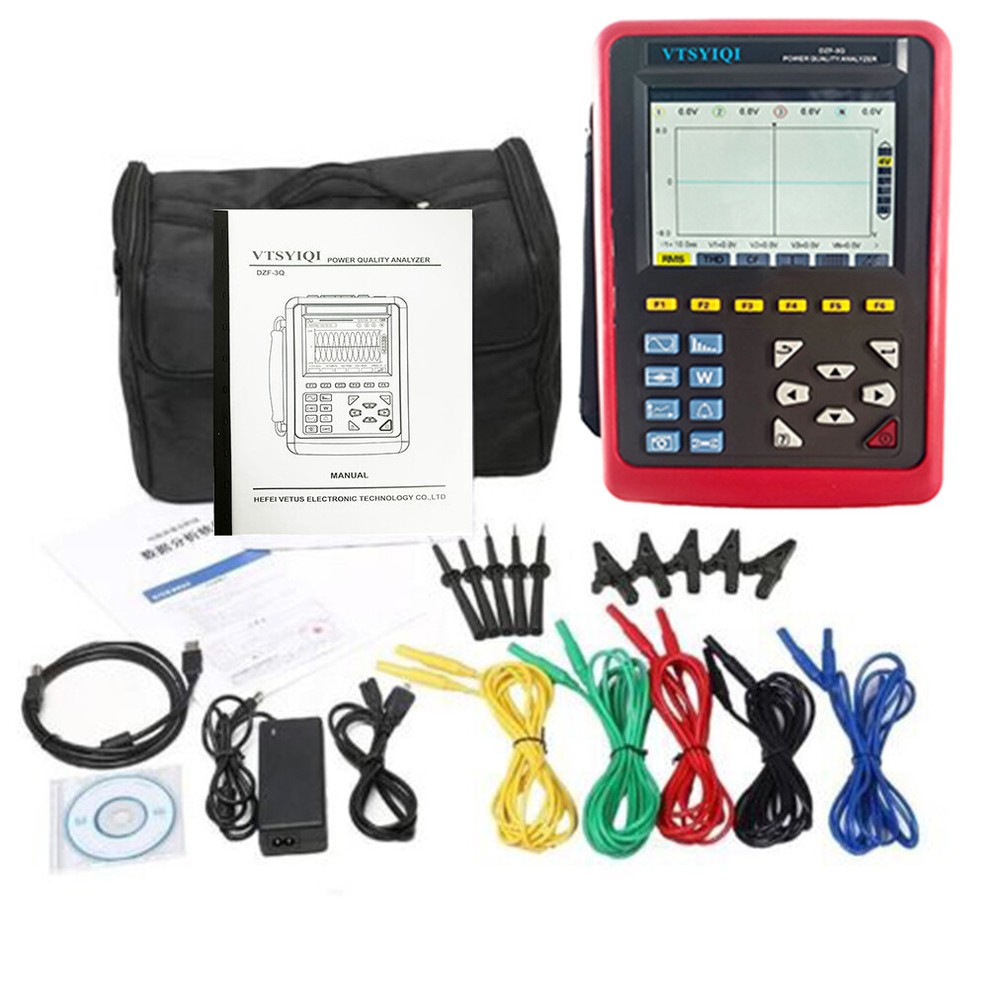 3-Phase 4-Wire Power Quality Analyzer Power Quality Loggers with USB Interface