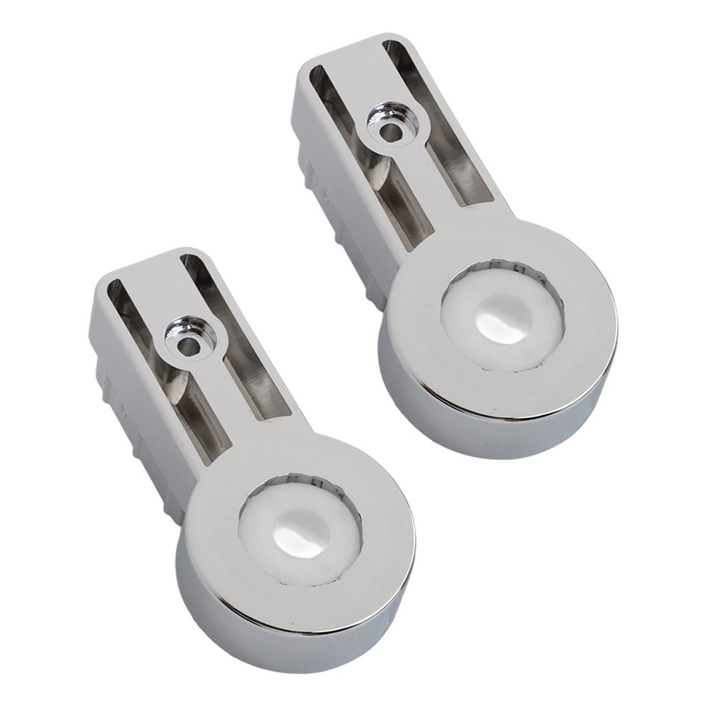 1 Set Bath Hinge Brackets Shower Screen Hinges ABS Chrome Plating Shower Holder