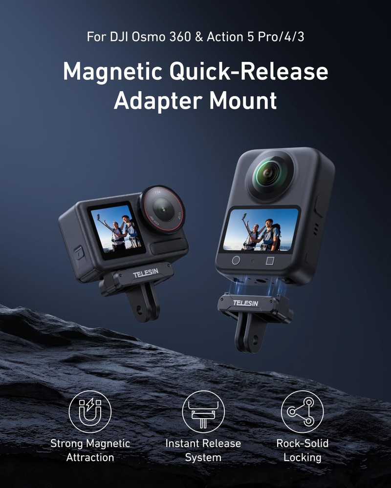 TELESIN Magnetic Quick Release Adapter Mount for DJI Only