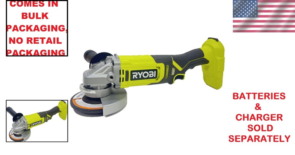 Compact Ryobi 18V Cordless Angle Grinder - Lightweight Tool for Precision Work