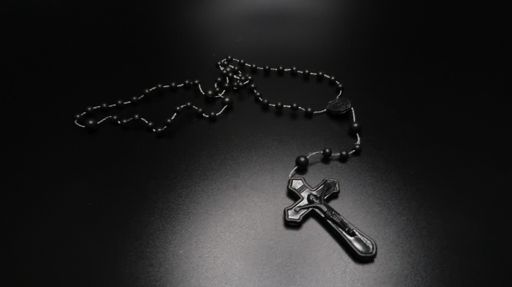 Cheap Black Plastic Rosary