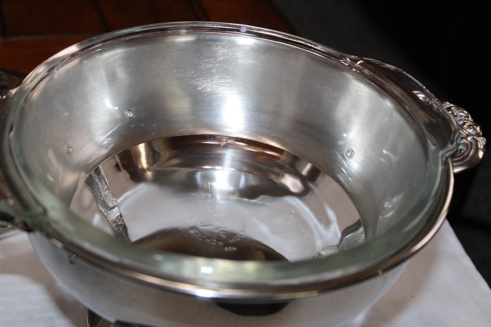 Two Ornate Silver Plate Chafing Dishes