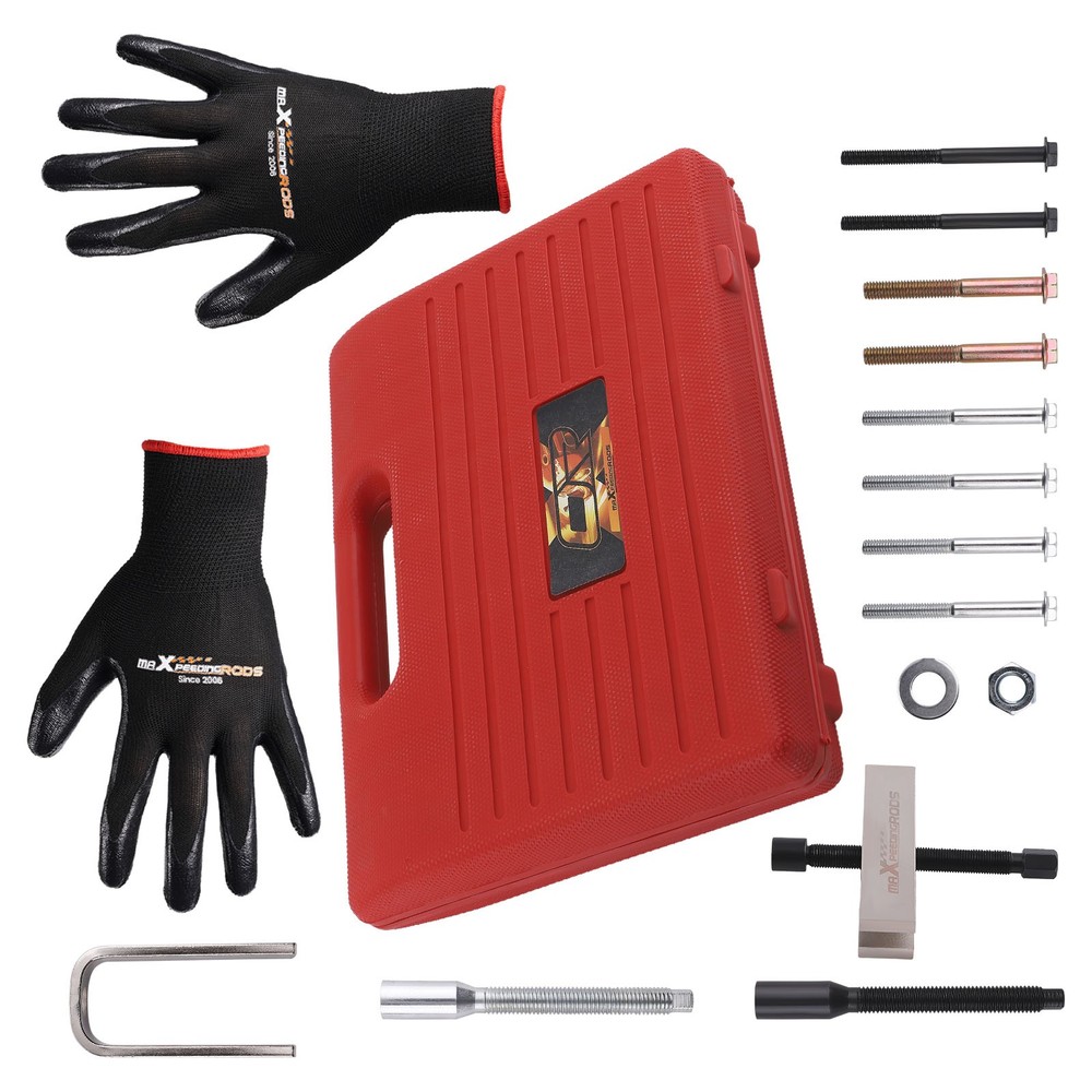 14PC Steering Wheel Puller and Lock Plate Compressor Tool Installer Removal Set