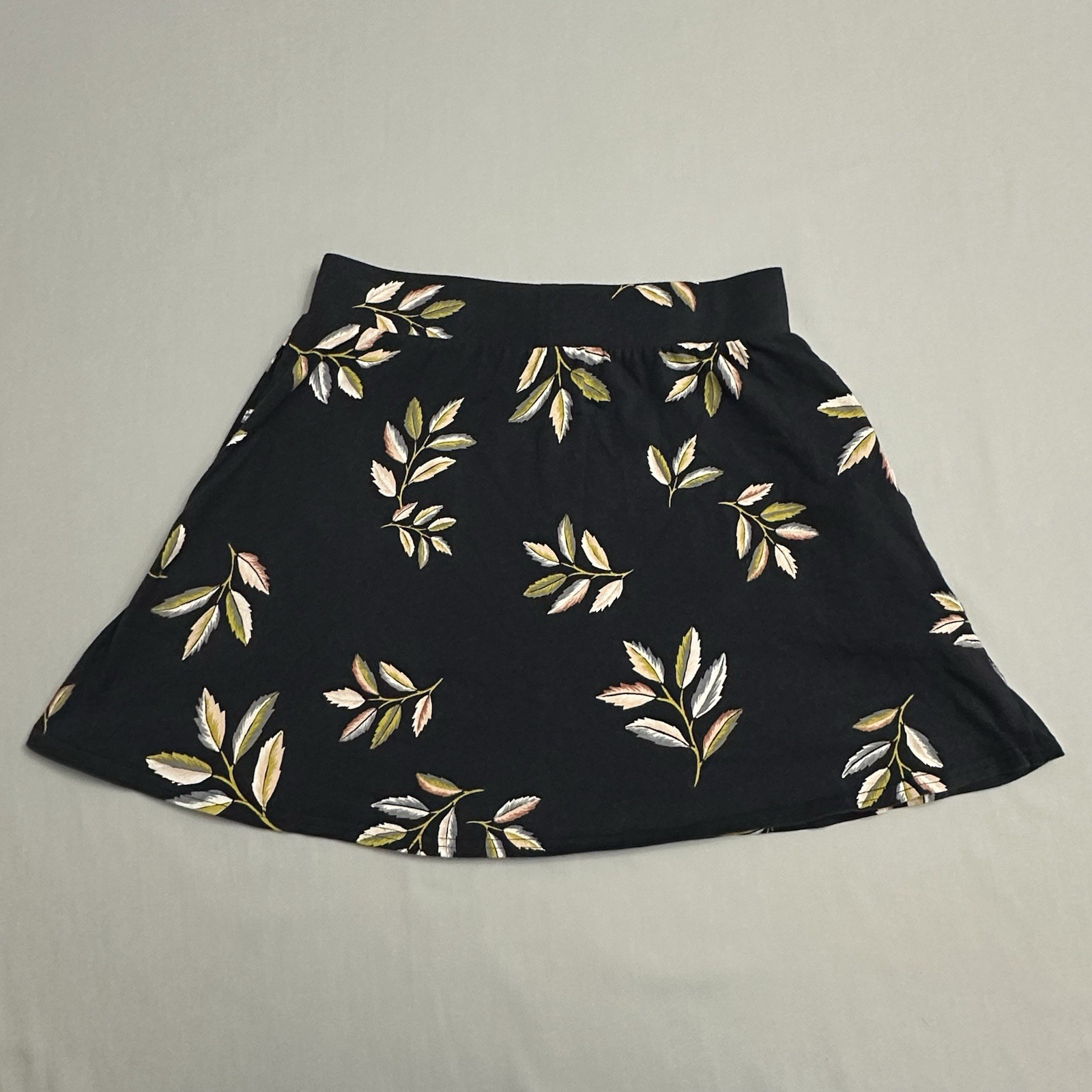 Pact Skirt Womens Small S Floral Pockets Short Pull On Organic Cotton Stretch