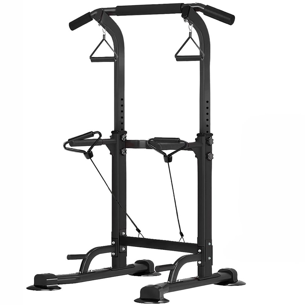 Power Tower Pull Up Dip Station Adjustable Height Multifunctional Home Streng...