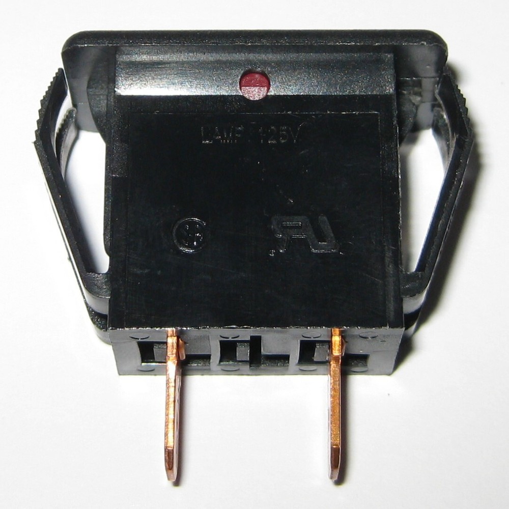 Red Rectangular Panel Mount Neon Indicator McGill Light - 125V - .25" Terminals