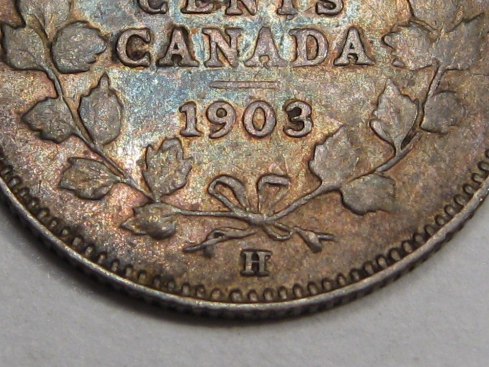 VF/XF 1903-H Five Cent 5¢ CANADA. #39
