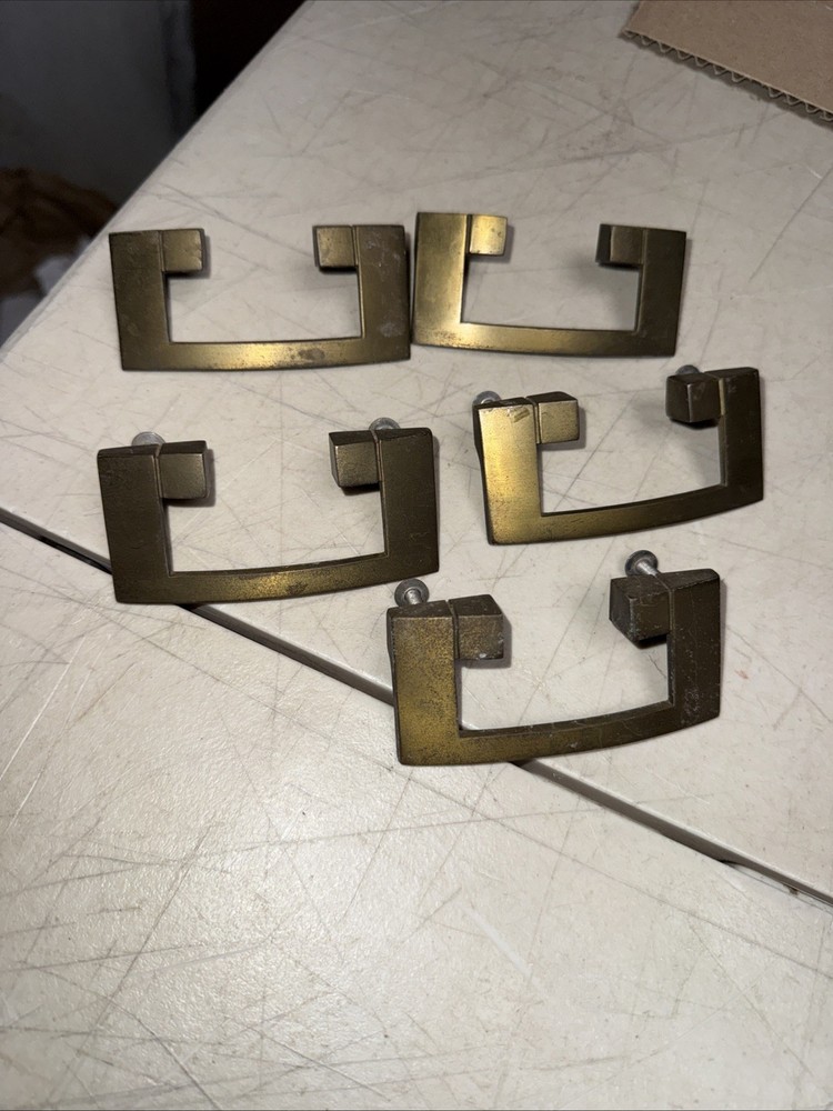 5 PFAFF DRAWER PULLS  W/MOUNTING SCREWS FOR SEWING MACHINE TABLE CABINET