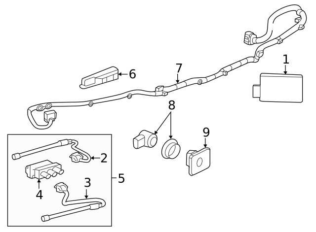 Genuine GM Driver Side Obstacle Detection Control Module 84418801