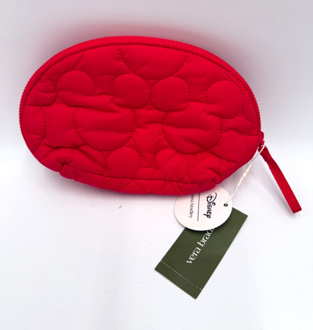 Disney Vera Bradley Mickey Mini Dome Cosmetic Bag Featherweight Red NEW