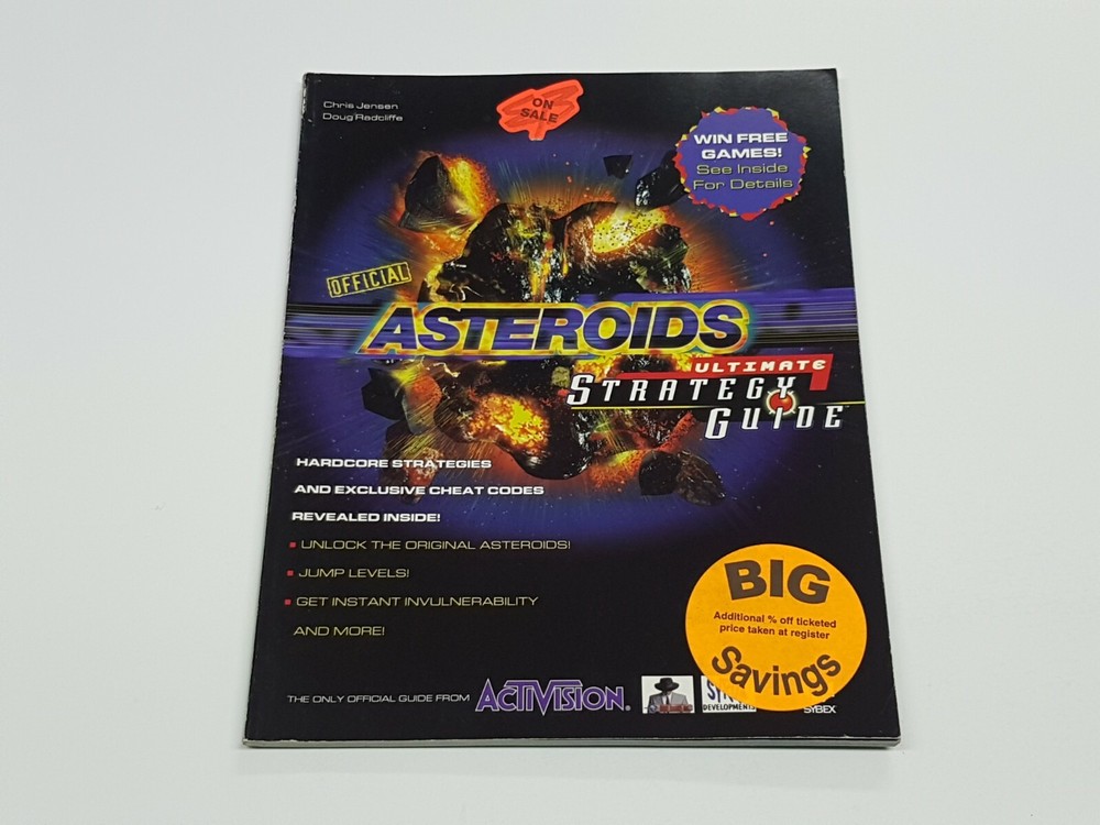 Asteroids Activision Strategy Guide Book *wear/stickers