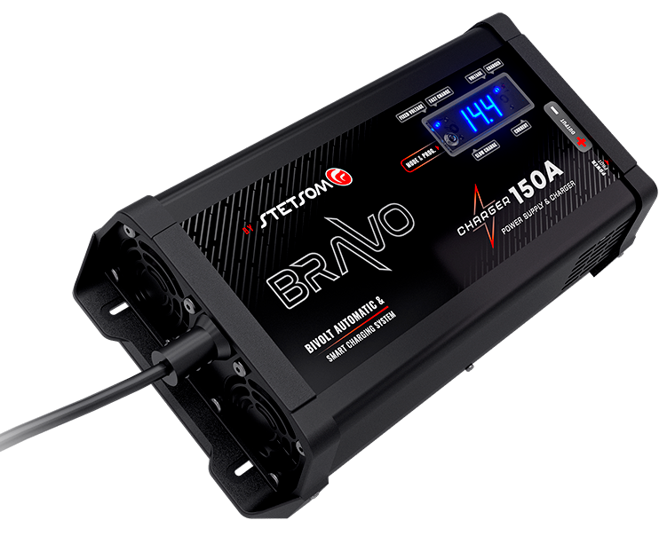 Stetsom BRAVO Charger 150A automatic BI-VOLT & smart charging system