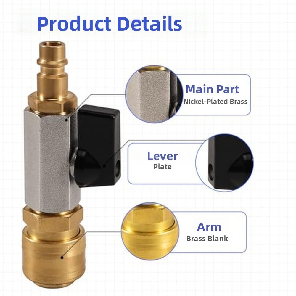 Air Hose Connector 14 Inch Brass Quick Coupling For Compressor Systems