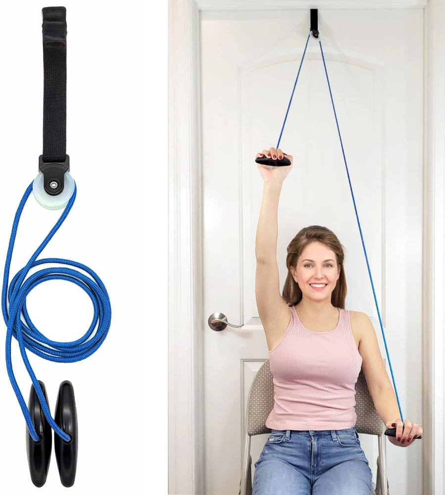 Shoulder Pulley for Physical Therapy with Exercise Guide - Improves Shoulder Str