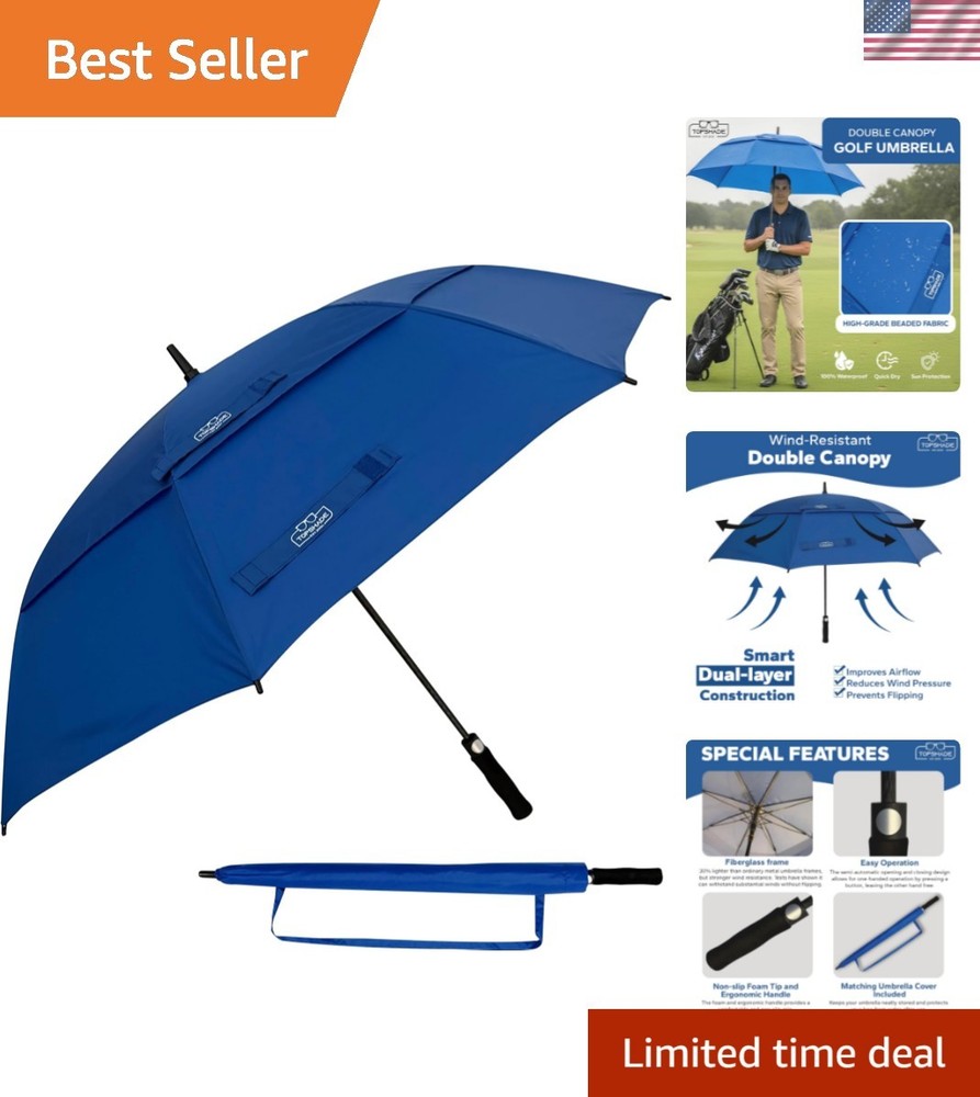 Golf Umbrella 54/62/68 inch, Double Canopy, Automatic Open