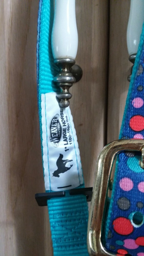 Weaver Bubbles Patterned Non Adj. Halter Turquoise Large Horse-Year Draft