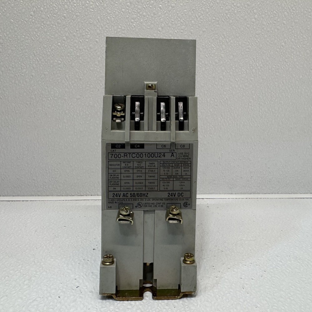 Allen Bradley 700-RTC00100U24 Ser. A Solid State Adjustable Timing Relay