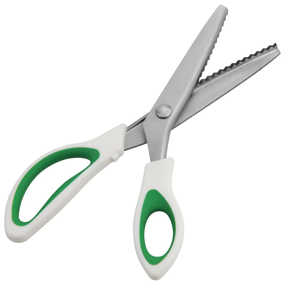 Fri4Free 9 Inch Pinking Shears Zig Zag Fabric Cutting Scissors Sharp Grip