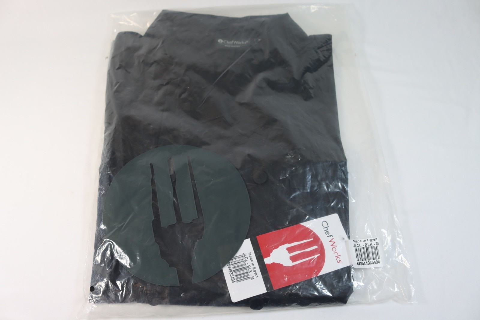 Chef Works Morocco Men's Black Chef Coat Lightweight Cook Jacket JLCL Medium NEW