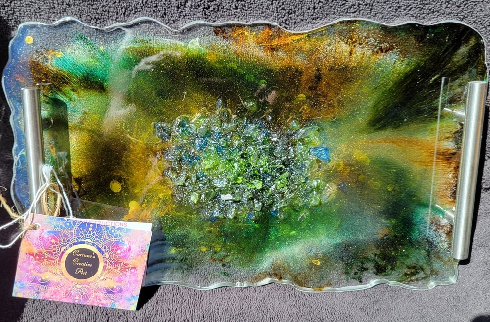 "Green Geode" tray