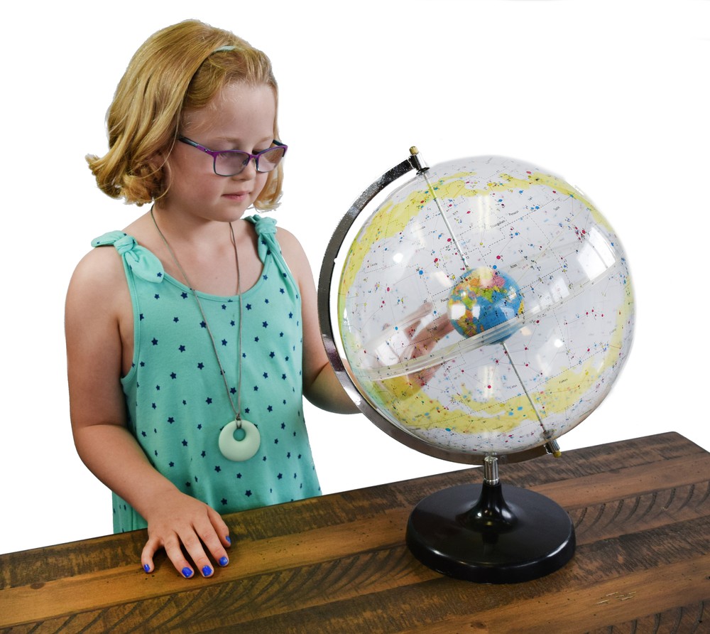 17.5" Tall Eisco Labs Celestial Star Globe - 12" Globe Diameter