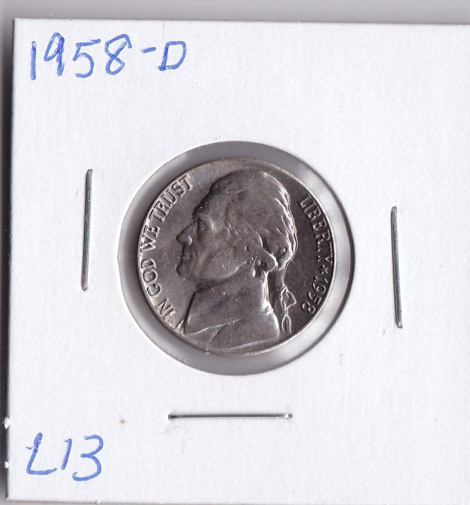1958-D Jefferson Nickel L13