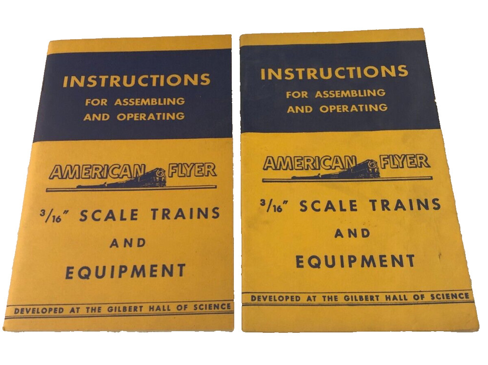 Instructions Assembling & Operating American Flyer 3/16" Scale Trains 1949 (1)