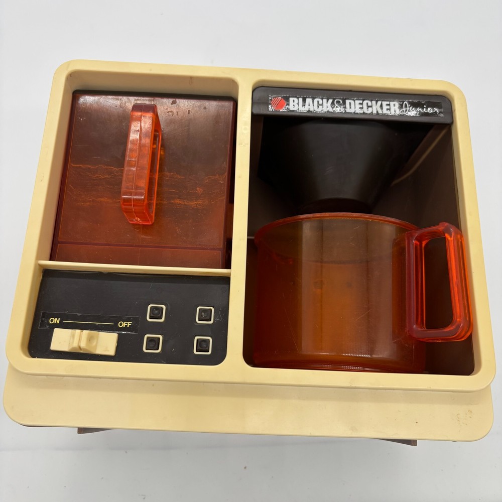 Vintage Black & Decker Junior Plastic Play Pretend Coffee Maker Untested