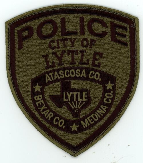 TEXAS TX LYTLE POLICE SUBDUED SWAT STYLE NICE SHOULDER PATCH SHERIFF
