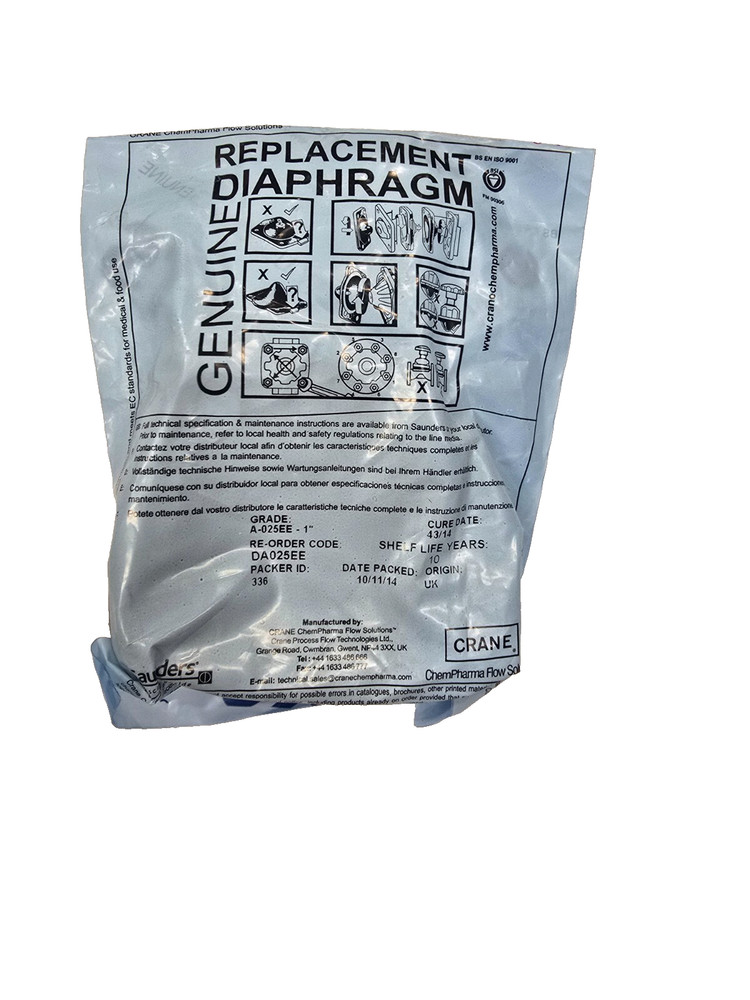 Saunders 1" Threaded Stud Diaphragm, EPDM, DA-025EE / Grade A-025EE-1"