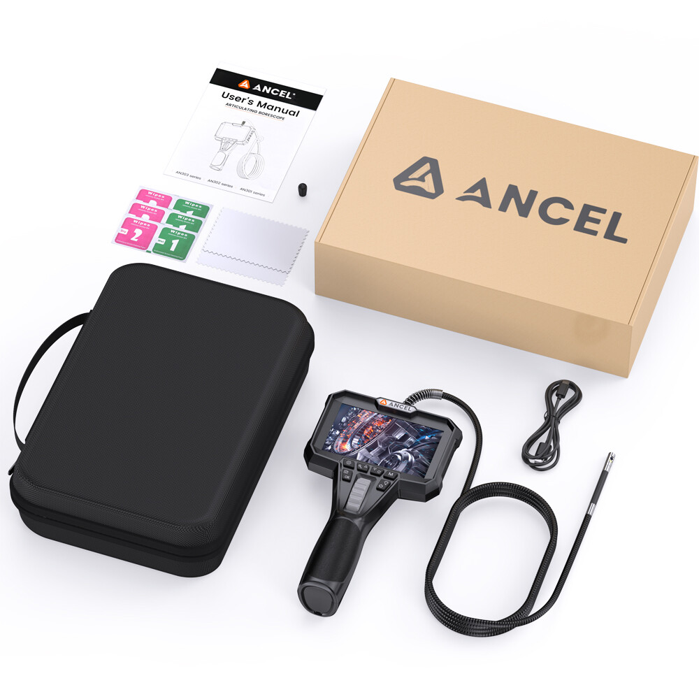 ANCEL AN302 210° Two-Way Articulating Borescope Endoscope Inspection Camera
