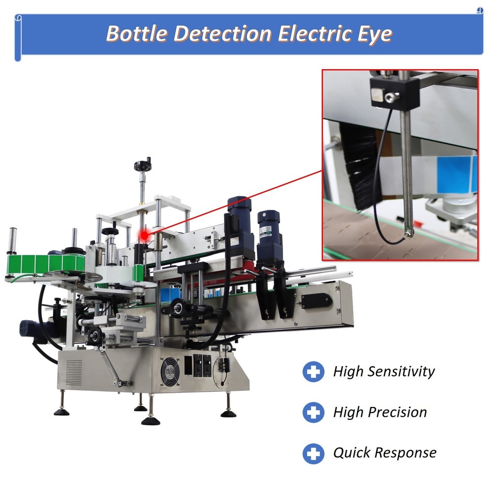 Double Sided Automatic Desktop Labeling Machine 110V Labeller for Various Bottle