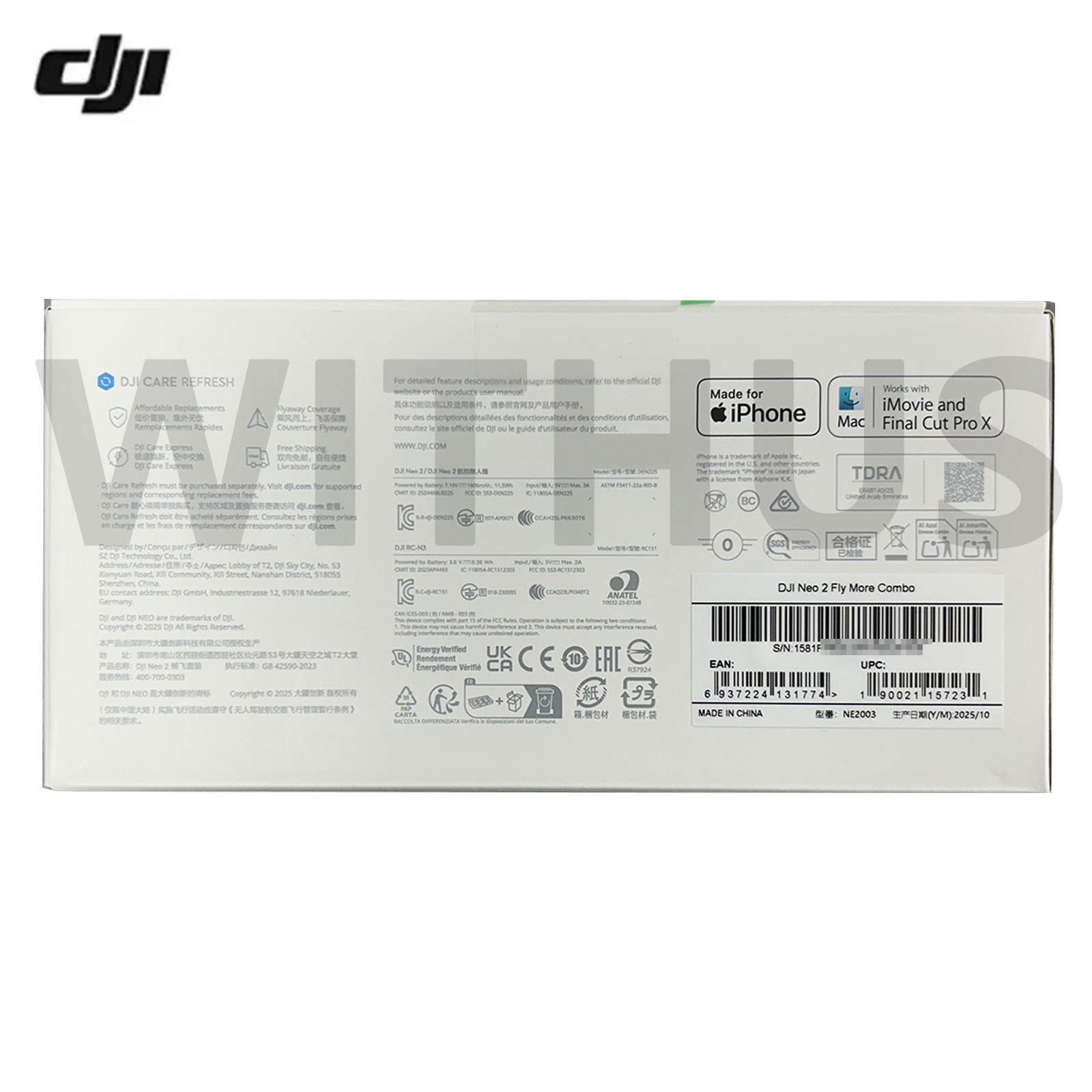 DJI Neo 2 Fly More Combo (3 Battery) Camera Drone / No Tariffs In US=