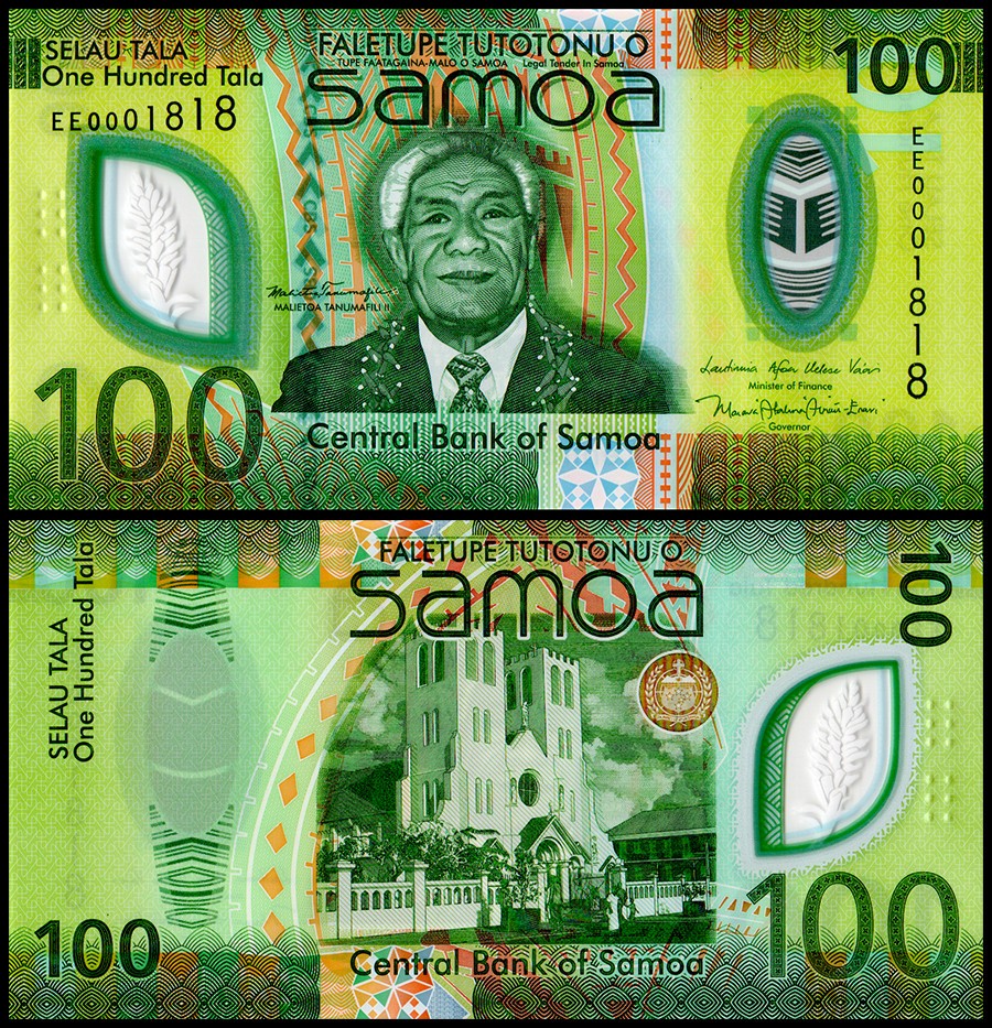 Samoa 100 Tala 2025 UNC