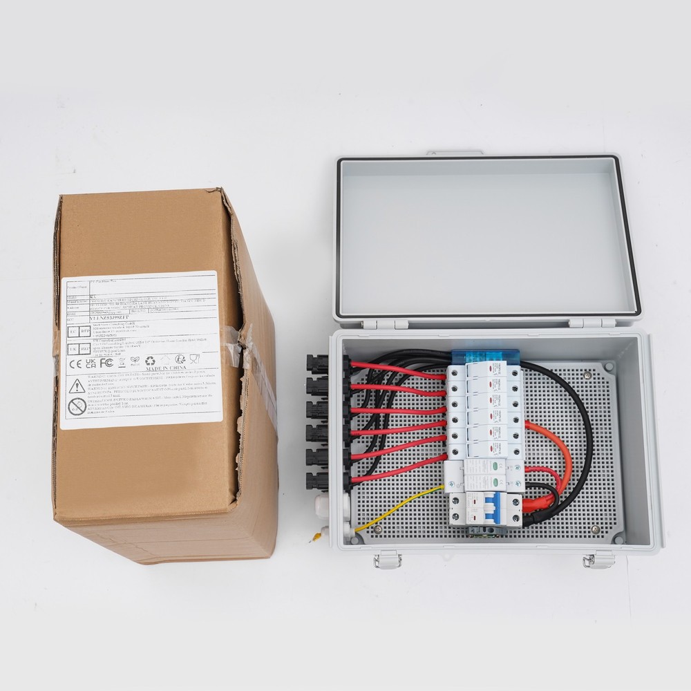 6 String Solar PV Combiner Box Circuit Breaker Junction Box For Solar System
