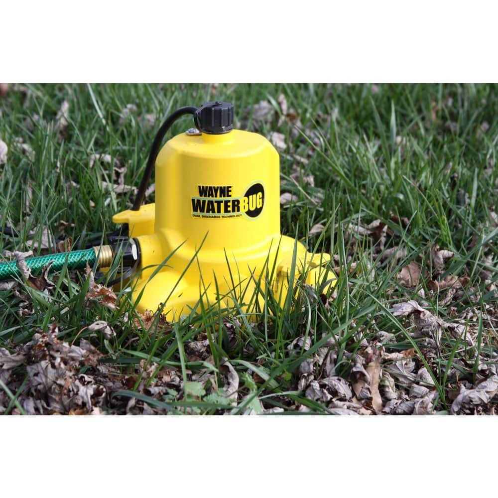 Wayne 1/6 HP WaterBUG Submersible Utility Pump with Multi-Flo Technology