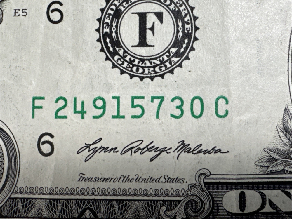 2021 $1 Error Note Heavy Over Inking & Ink Smear