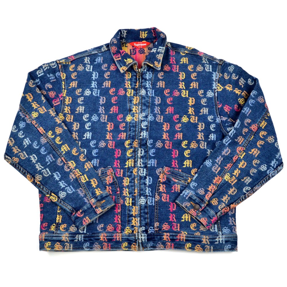 Supreme Gradient Jacquard Denim Work Jacket Size Large