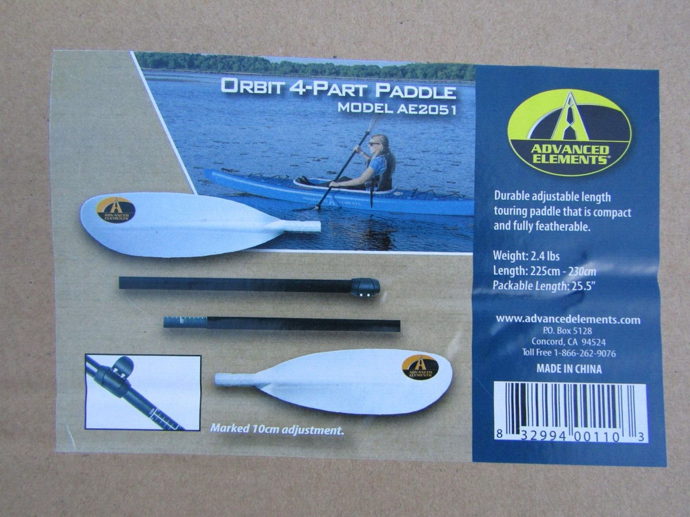 Advanced Elements Orbit 4-Part Paddle AE2051 225cm-230cm
