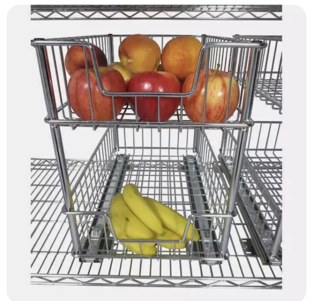 TRINITY EcoStorage 2-tier Wire Drawer with Slides, 2-pack/WH2