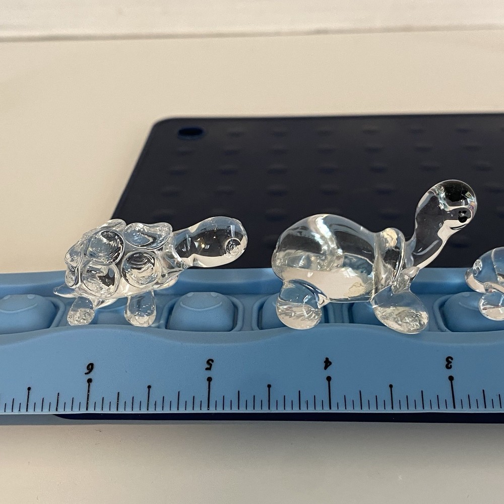 Crystal Glass Tiny Miniature Turtles