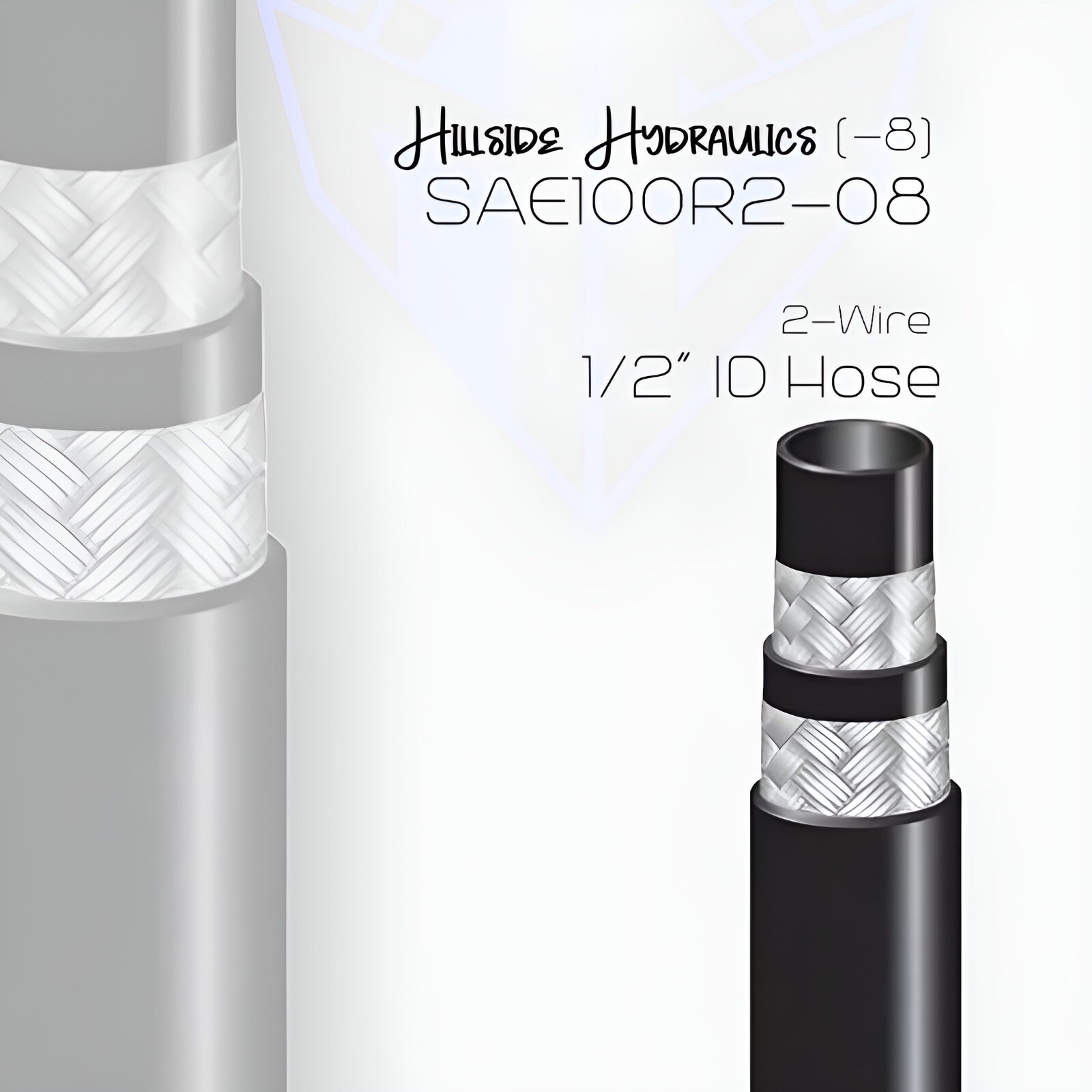 1/2" Hydraulic Hose Assembly with 2- Female JIC 37° Ends, #8 JIC (90°/Straight)