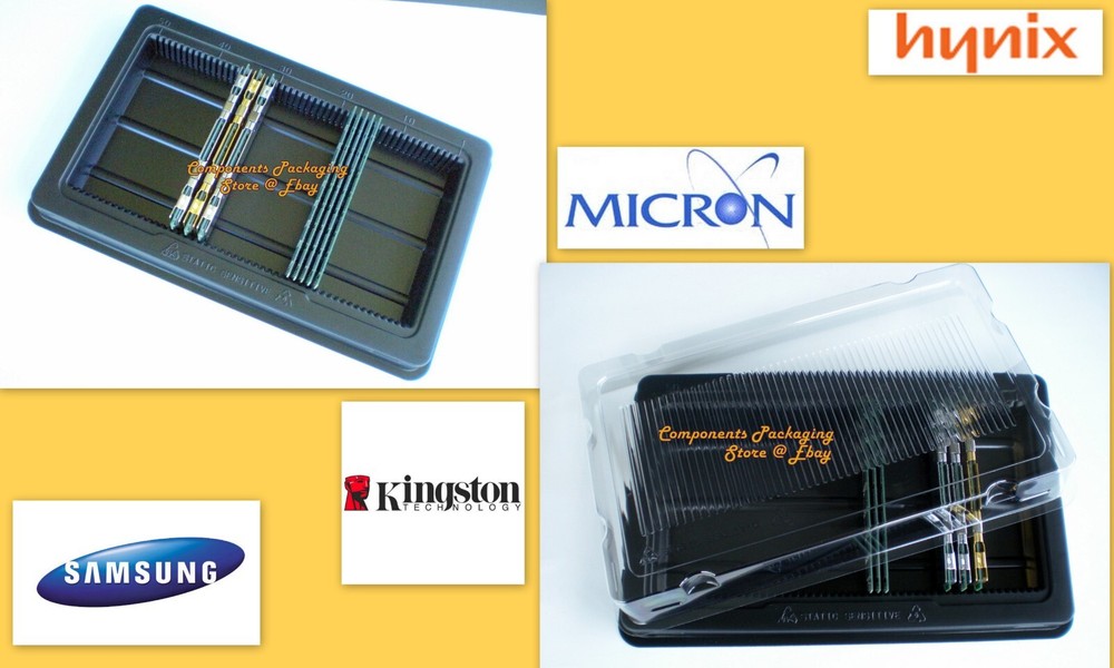 Server RAM DRAM Packaging Tray Box for DDR DIMM Memory Modules - 20 Fits 1000